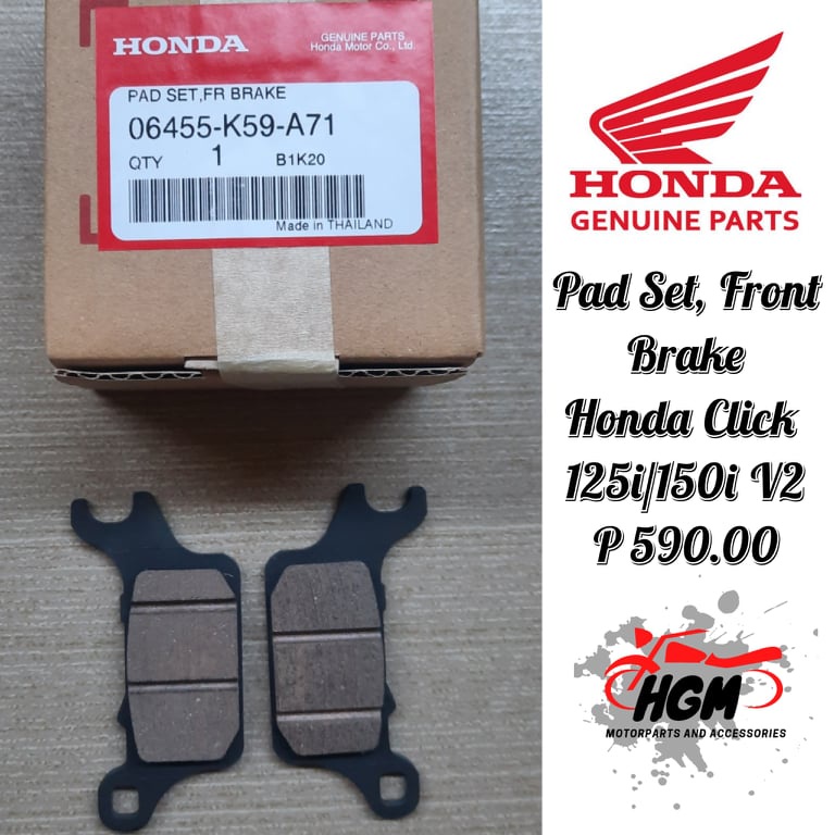FRONT BRAKE PAD SET GENUINE HONDA CLICK 125i/150i V2 125i V3 06455