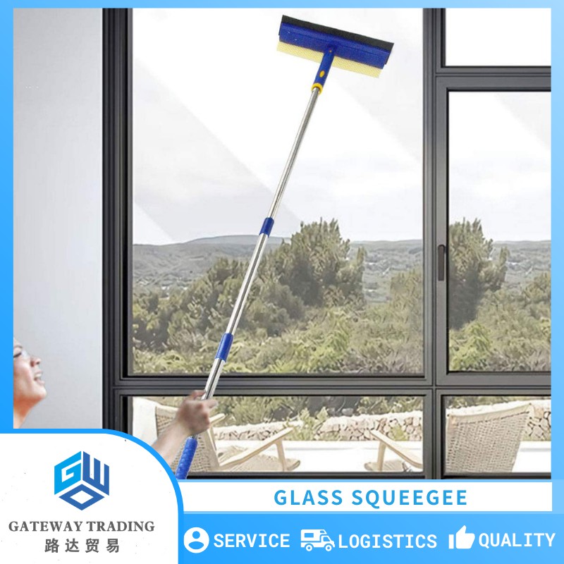 DoubleSided Retractable Glass Wiper Extendable Sponge Wiper with Long