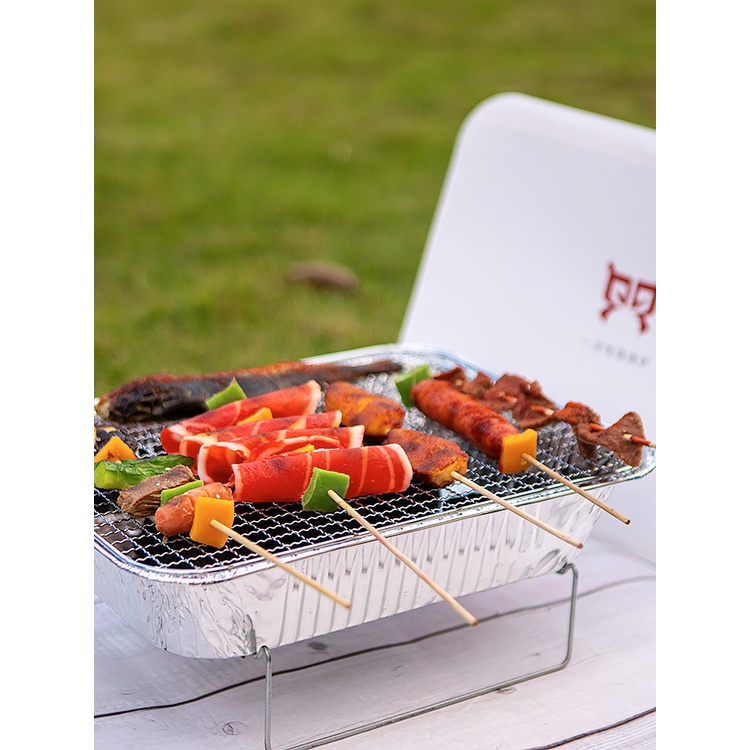 Grills Simple Portable Outdoor Disposable Charcoal Grill Stove Small Mini Barbecue Grill