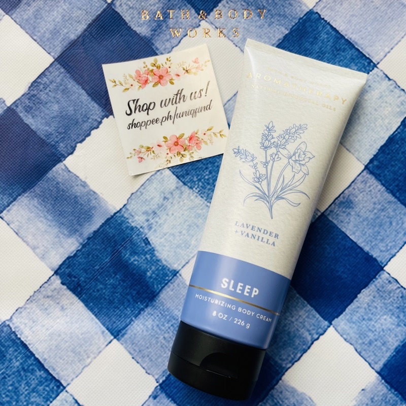 Bath and Body Works Aromatherapy LAVENDER VANILLA Gift Box Mist Body Wash Body Cream Set