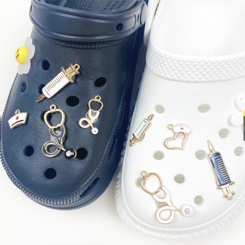 New Medical Stethoscope Designs Chain Shoe Charm jibbitz Suit For Crocs