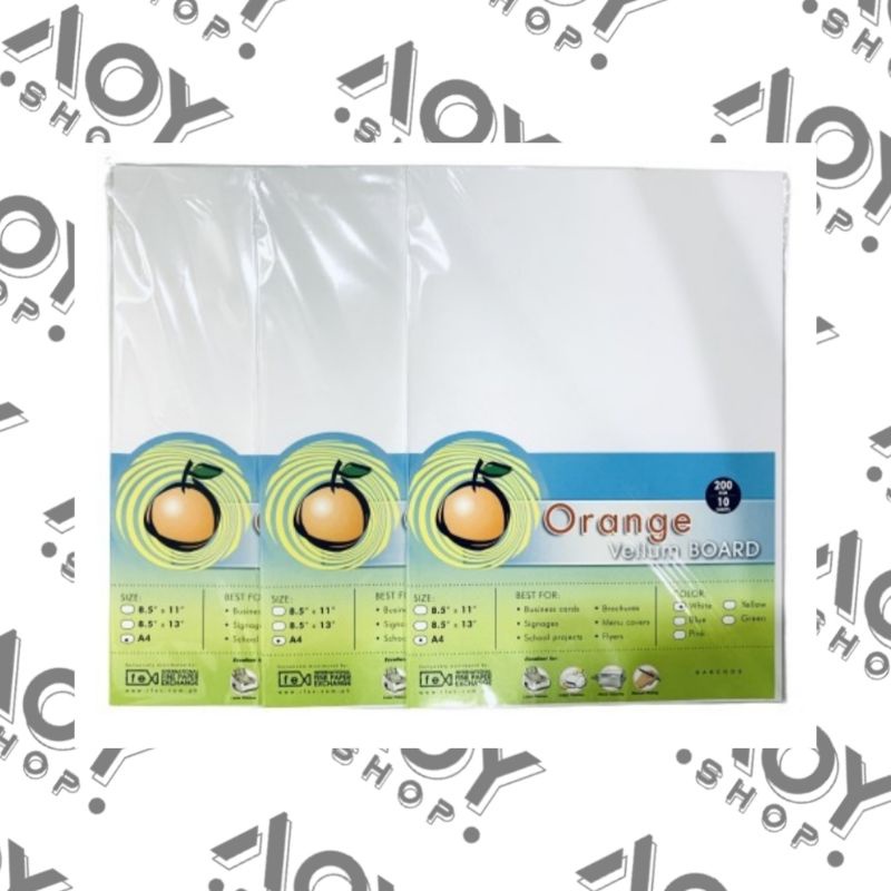 Orange Vellum Board Short/Long/A4/A3 Shopee Philippines