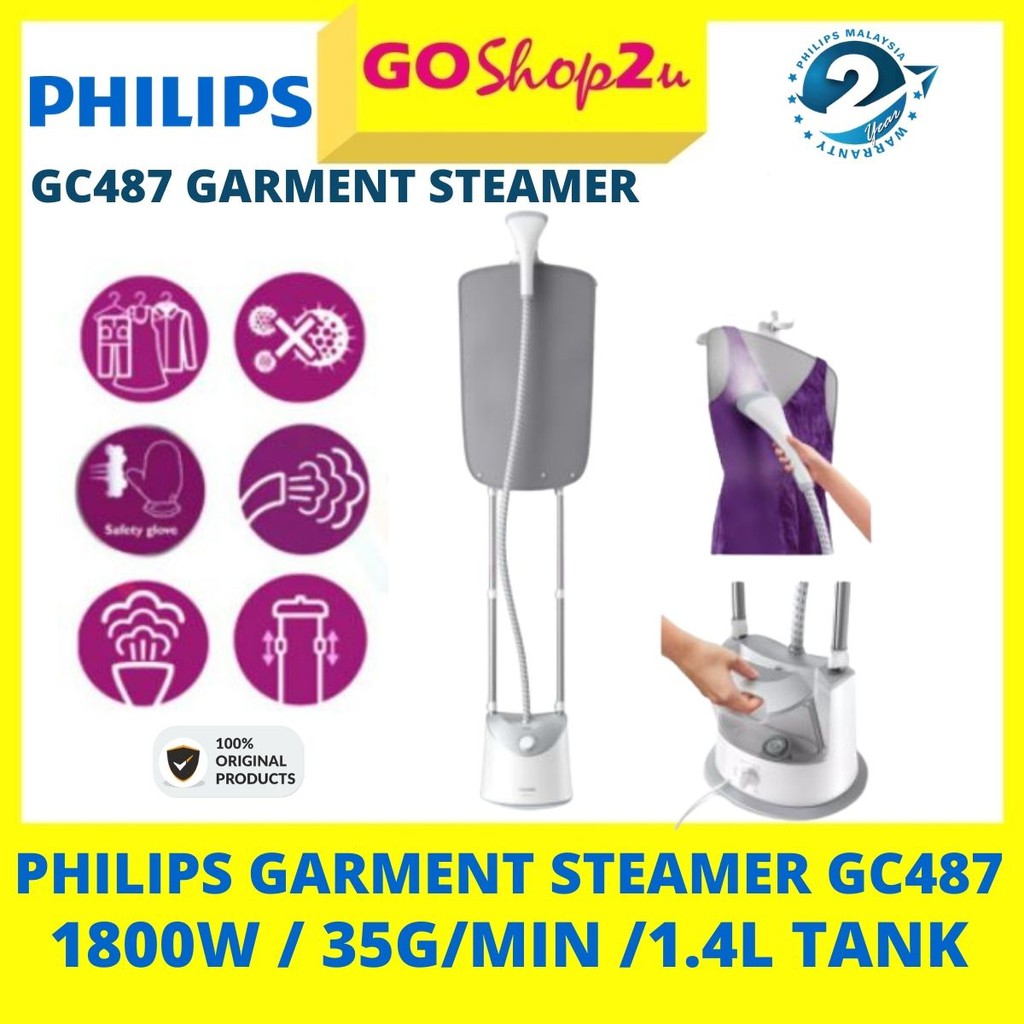 Philips Easy Touch Stand Steamer GC487/86 GC487 (2 YEARS WARRANTY) Shopee Philippines