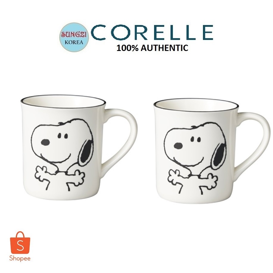 CORELLE Coordinates X Peanuts Mug 380ml 2 Piece Set SNOOPY Shopee