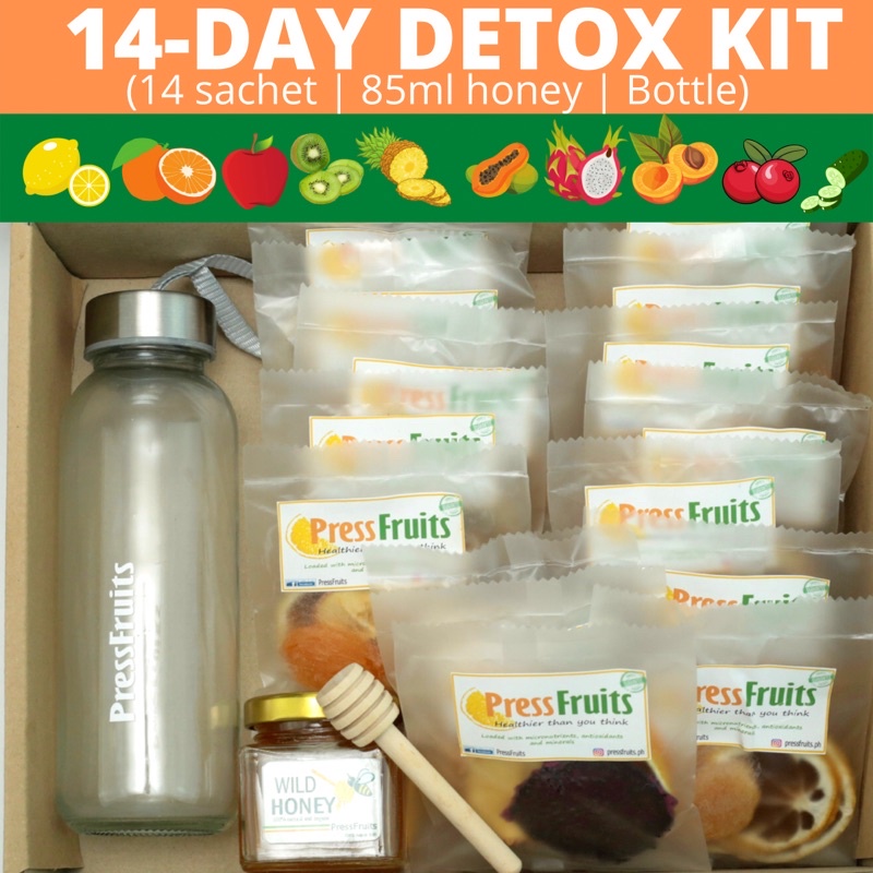 14day detox set 14 sachet Assorted Dried fruit detox tea plus free