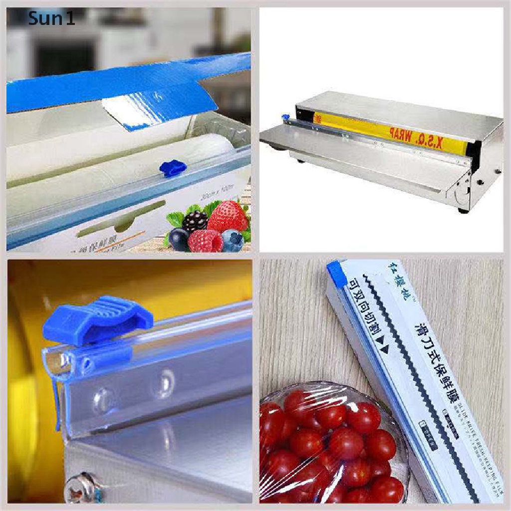 Sun1> 1pc Home Plastic Wrap Dispensers and Foil Film Cutter Food Cling