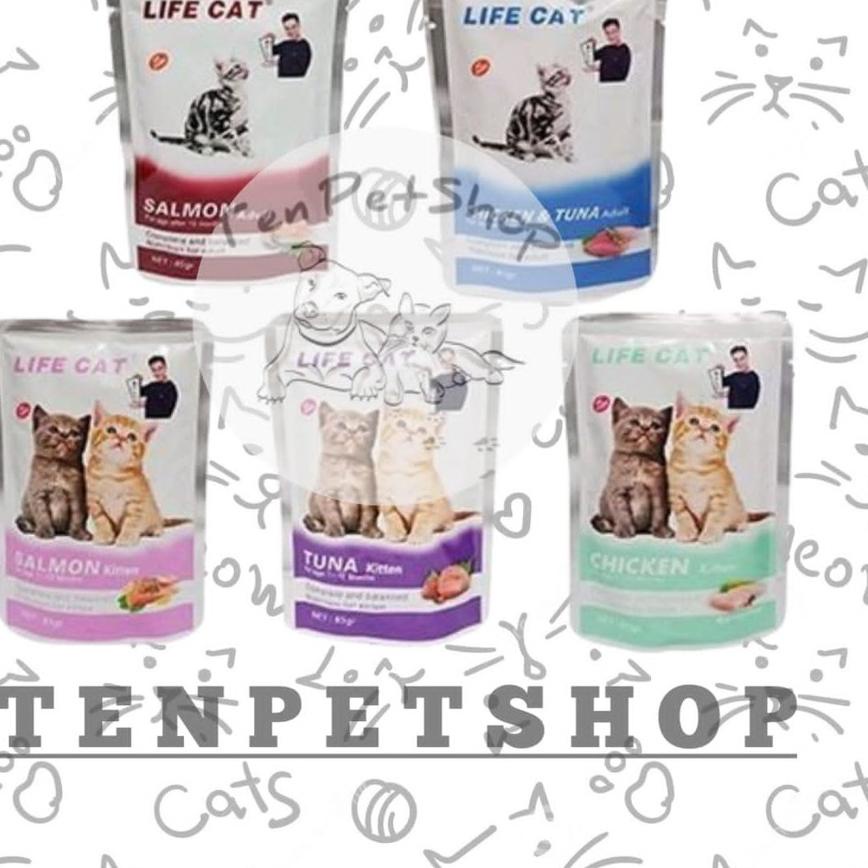 Life Cat Food 85gr 1 Box (Contents 24pcs) All Variants / Wet Food