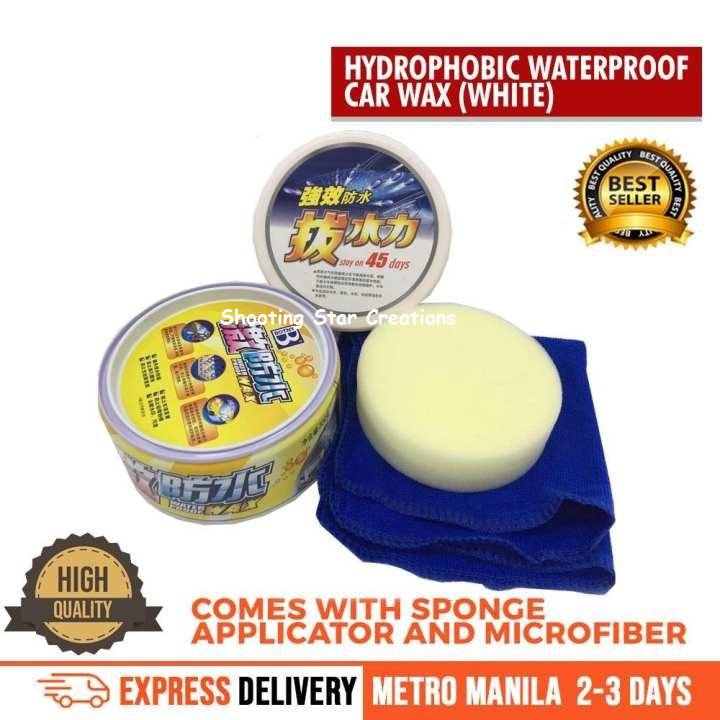 ORIGINAL BOTNY Hydrophobic Waterproof Wax Car Wax with FREE Sponge and Microfiber Towel Shopee