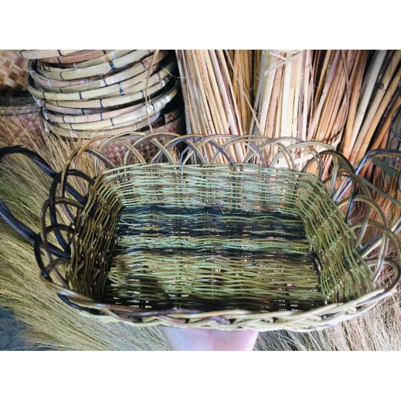 Nito Fruit Baskets ( Native Nito Basket Square size ) Shopee Philippines