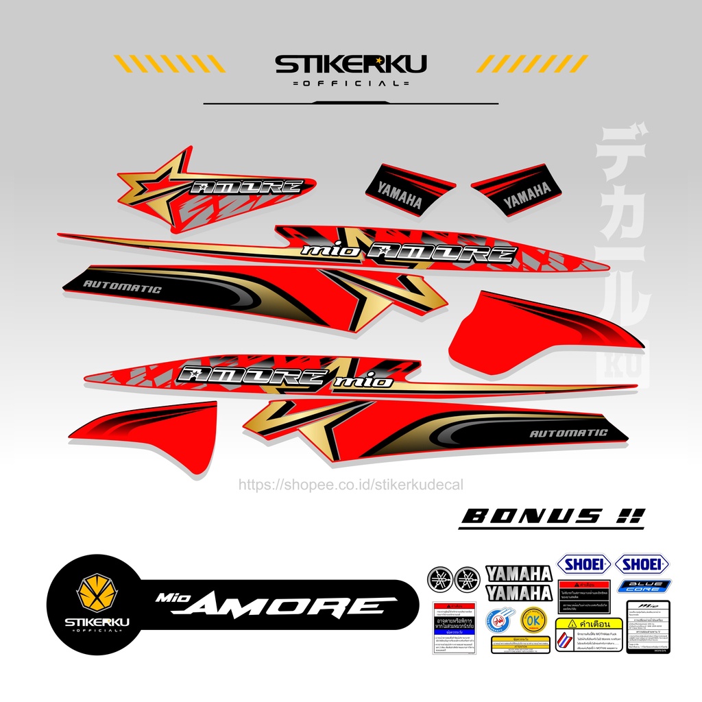 Mio AMORE PREMIUM STRIPING/THAILAND/AMORE STICKER/MIO AMORE STICKER