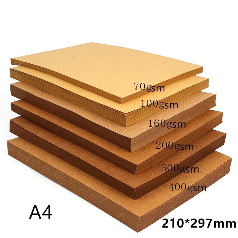 A4 Size BROWN Kraft Paper Sheets for Printing Labels DIY Arts and Craft