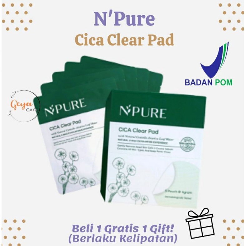 !! N'pure CICA CLEAR PAD SACHET NPURE Cotton EXFOLIATE EXFOLIATING