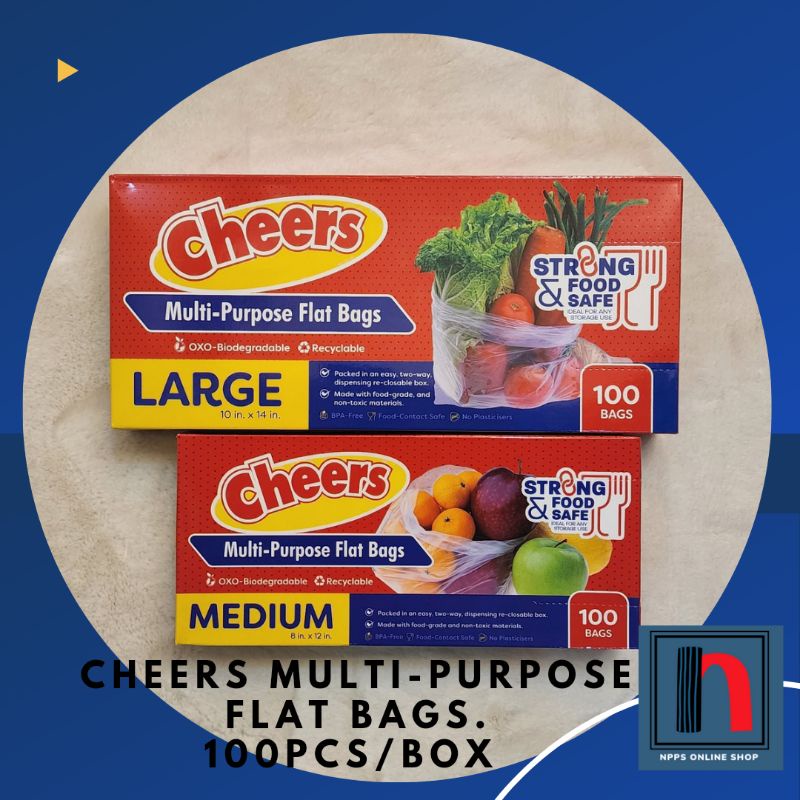 CHEERS MULTIPURPOSE FLAT BAGS / STORAGE PLASTIC BAG 100PCS/BOX Shopee Philippines