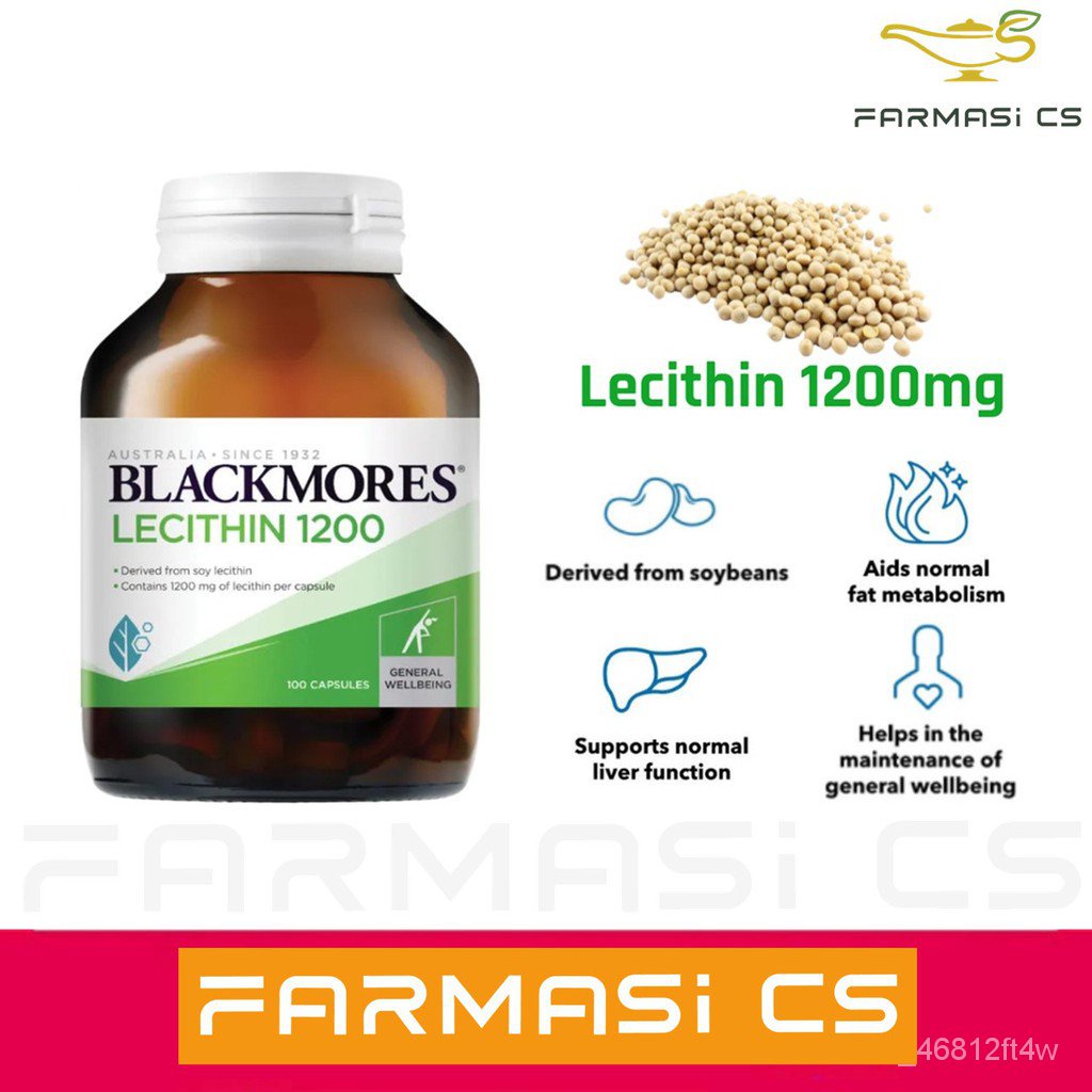 BLACKMORES Lecithin 1200mg 100 capsules EXP02/2024 [ Liver fat ] ZCIH Shopee Philippines