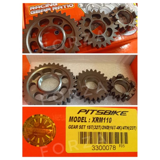 PITSBIKE XRM 110 RACING GEAR 124 Gears XRM110 Wave100 Transmission