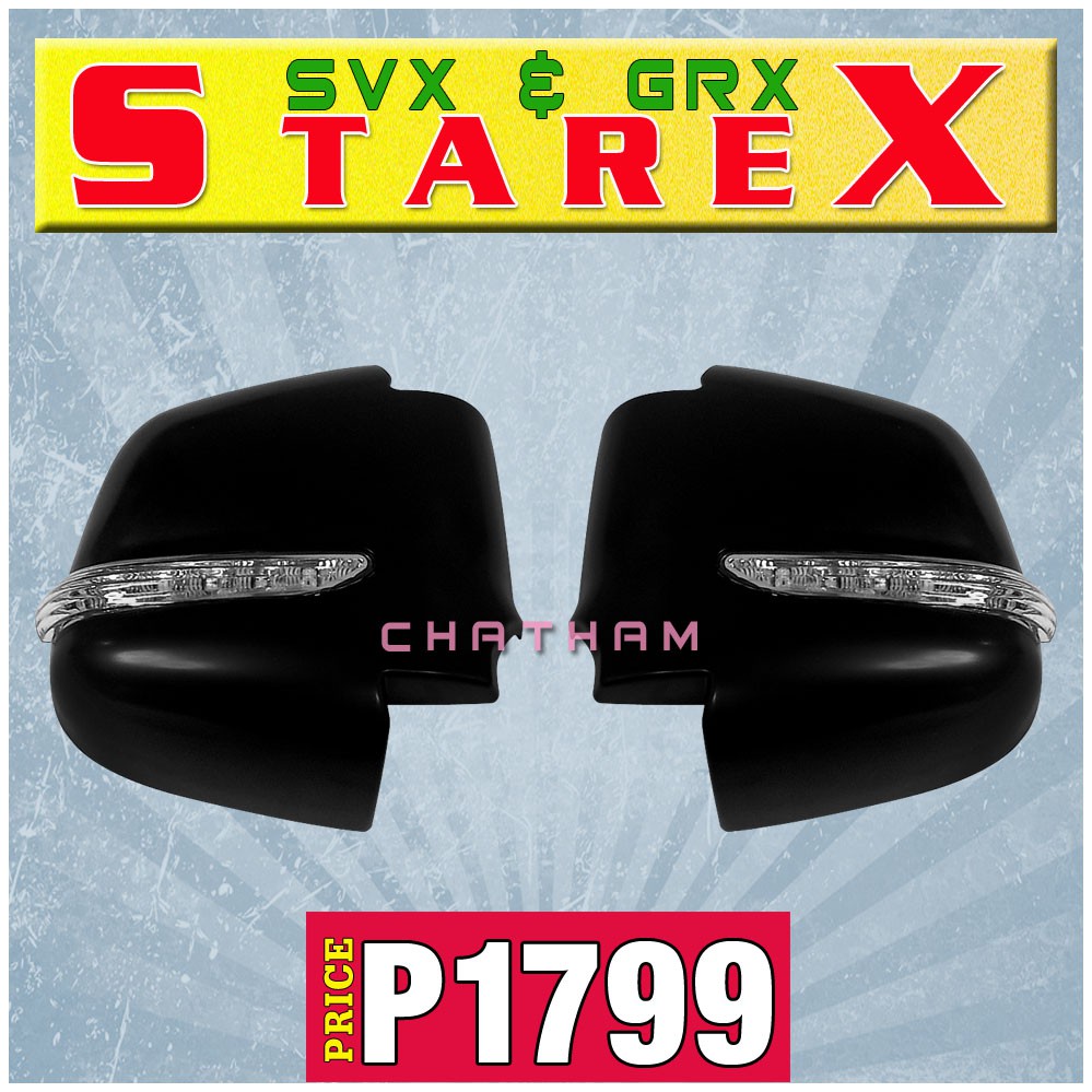 Side Mirror Cover with Signal for Hyundai Starex 1997 to 2007 Black