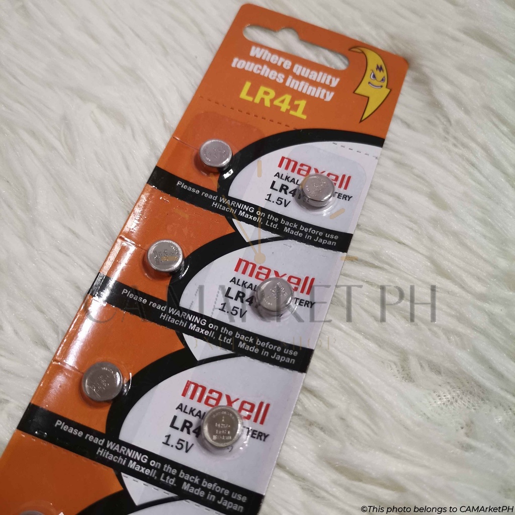 Maxell LR44 (A76), LR1130 (189) and LR41 (192) "SINGAPORE PACKAGING" Alkaline Battery 1pc 1.5V