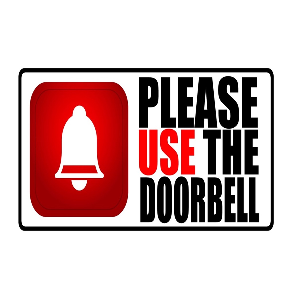 PLEASE USE DOORBELL LAMINATED SIGNAGE Shopee Philippines
