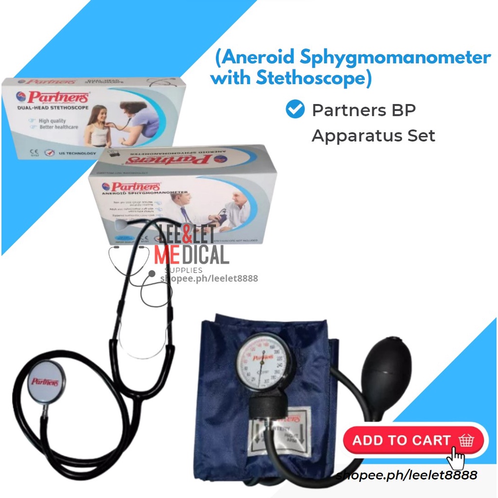 Partners BP Apparatus Set (Aneroid Sphygmomanometer with Stethoscope