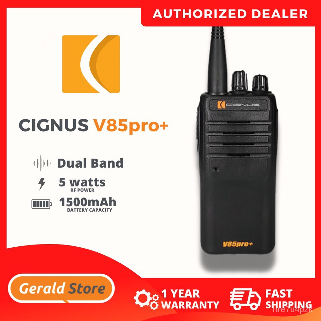 CIGNUS V85PRO+ DUAL BAND DUAL STANDBY TWO WAY RADIO 5 WATTS NTC TYPE