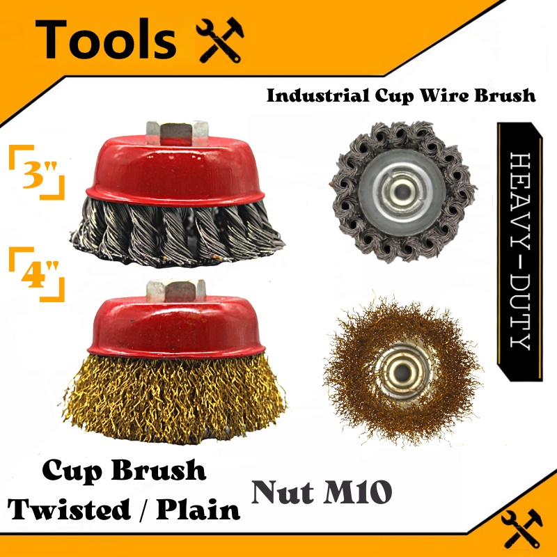 Cup Brush Twisted / Plain Wire Wheel Brush For Grinder Wire Brush 75mm