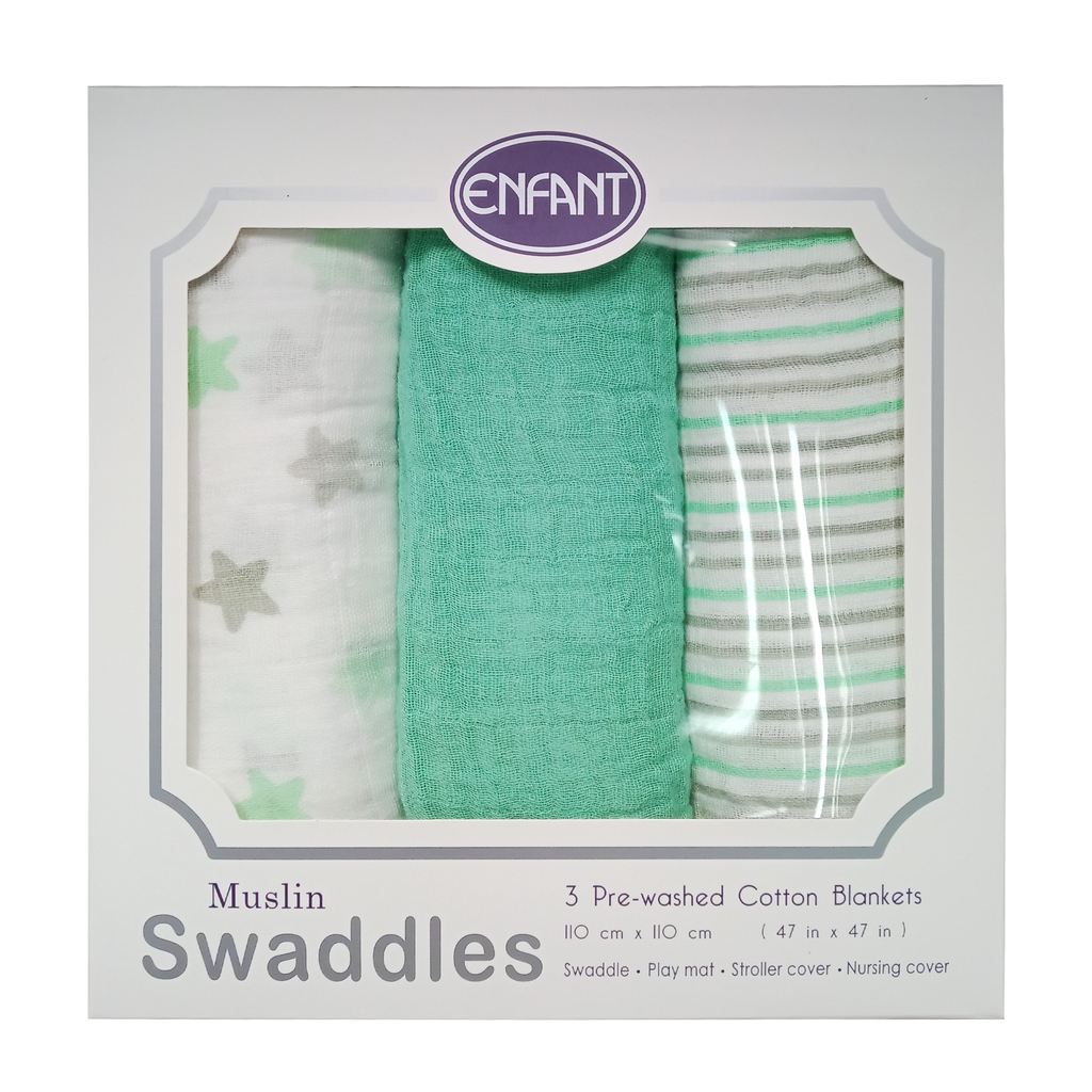 Enfant Baby Muslin Swaddle set of 3 Shopee Philippines