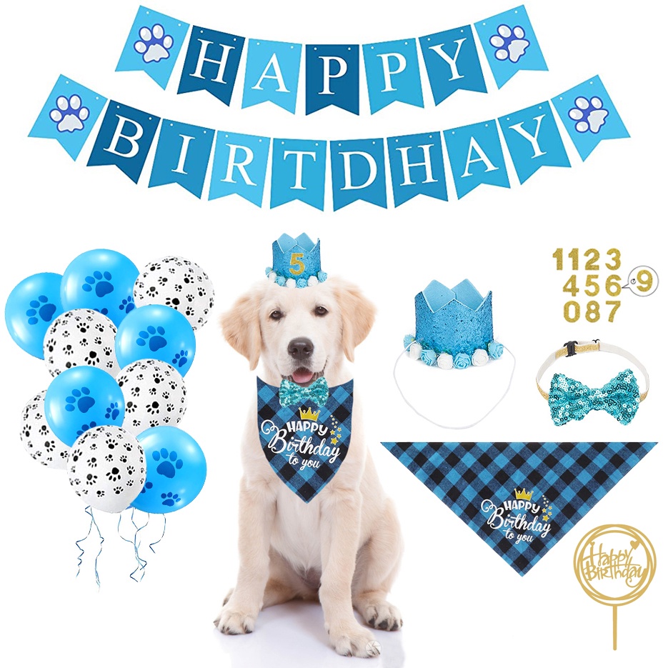 Dog Birthday Party Supplies Happy Birthday Banner Balloons Birthday