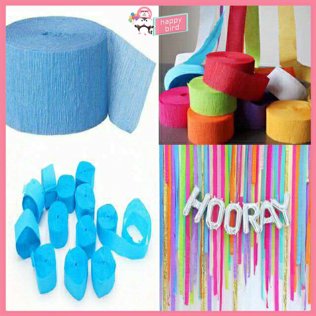 (Happy Birds) 10yards Crepe paper party decor partyneeds party supplies Shopee Philippines