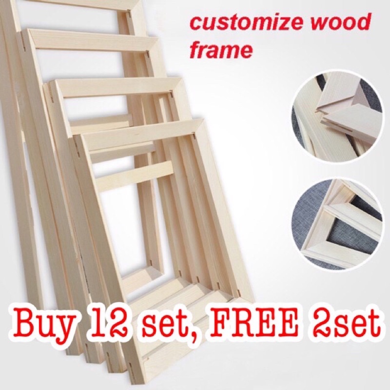 Wood frame for canvas painting Frame lukisan Shopee Philippines