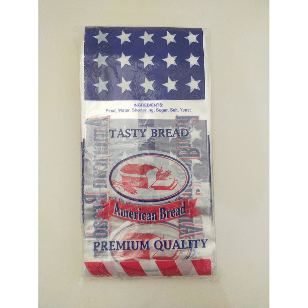 Plastic Bread Bag "American Printed" 9x18 (100's/Pack) Shopee Philippines
