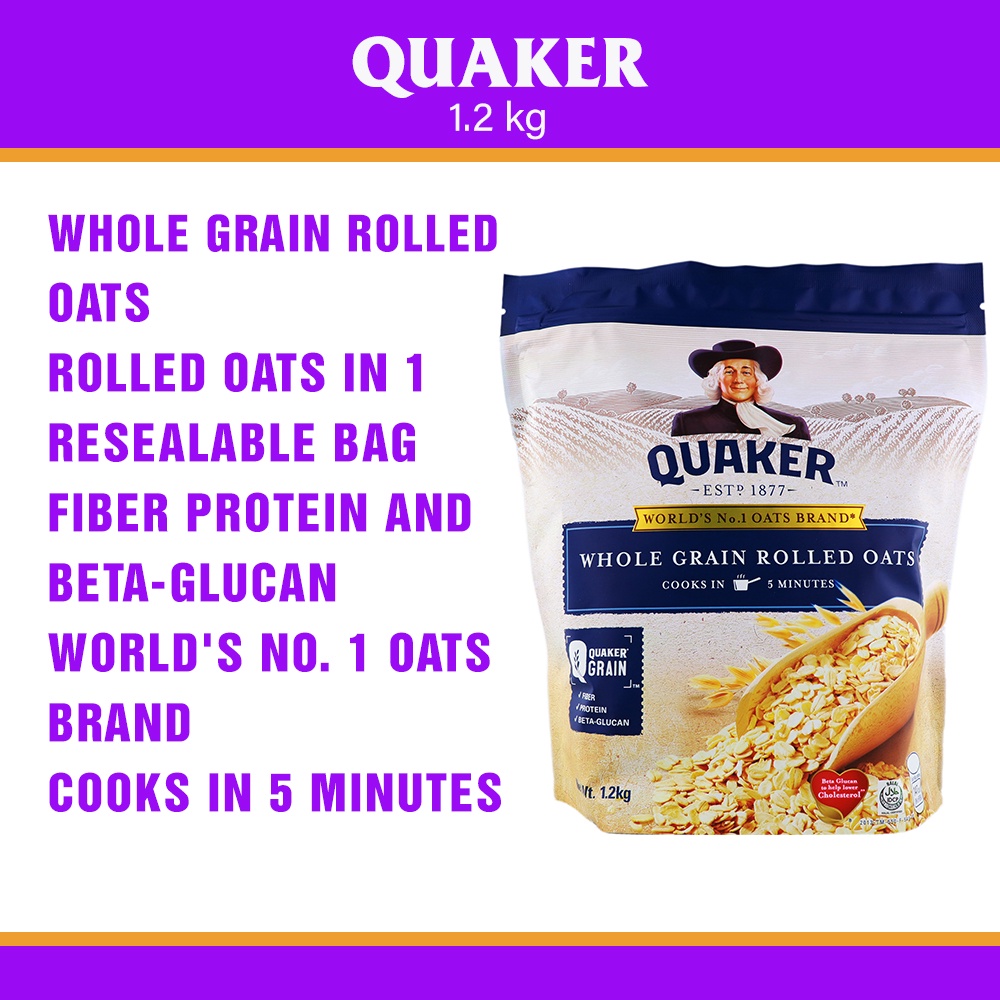 Quaker Whole Grain Rolled Oats 1.2 kg Shopee Philippines