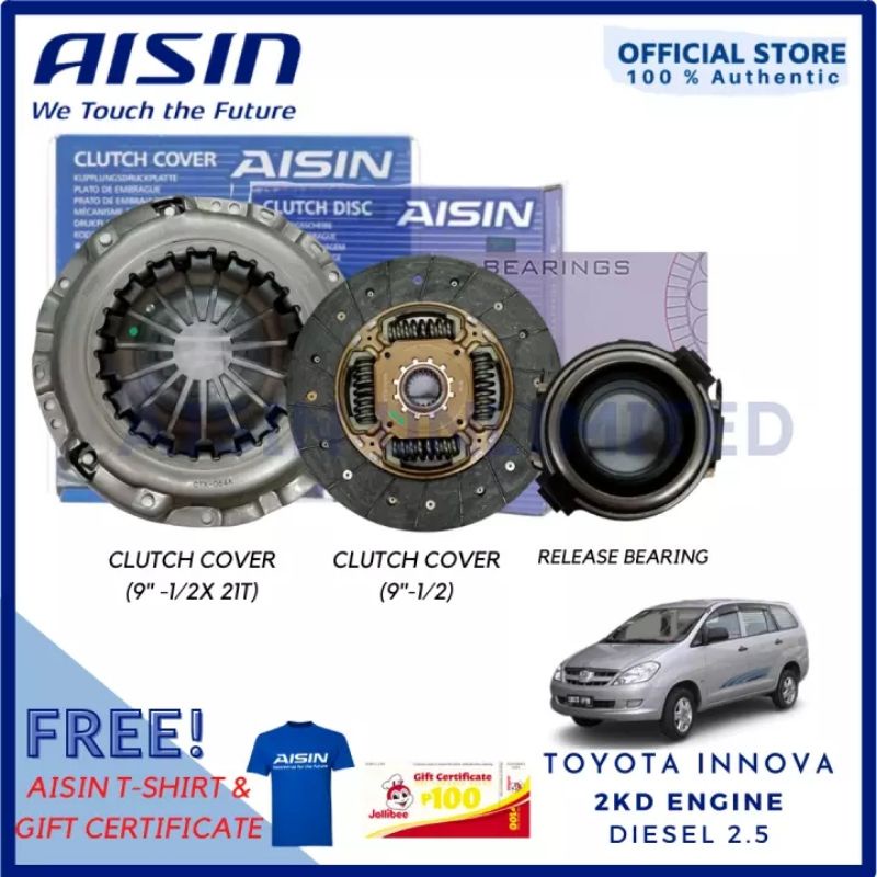 AISIN Clutch Kit (Clutch Disc, Clutch Cover, Release Bearing) for