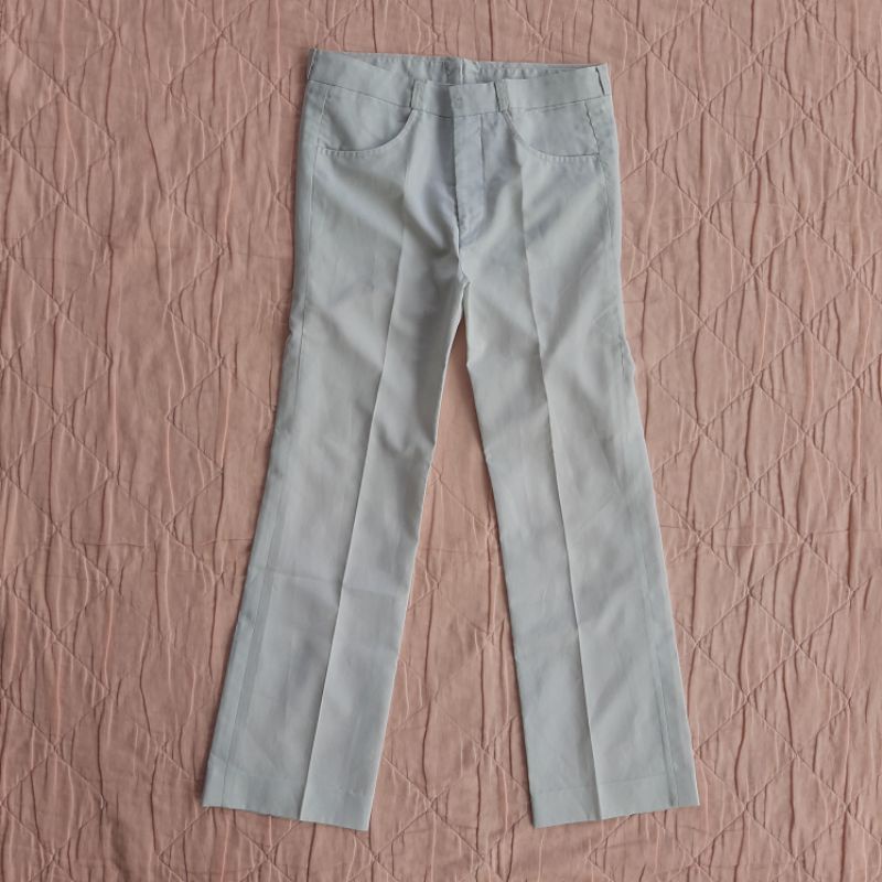 white straight cut uniform pants preloved Shopee Philippines