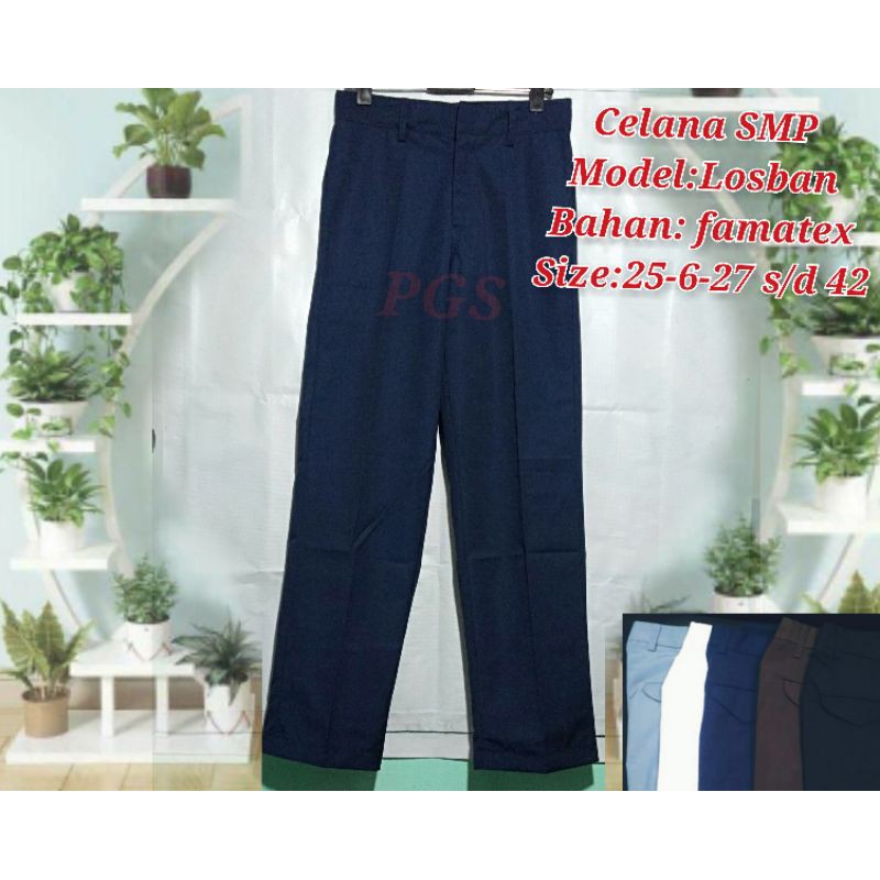 School Uniform Pants Middle School Losban Long Blue No. (2640