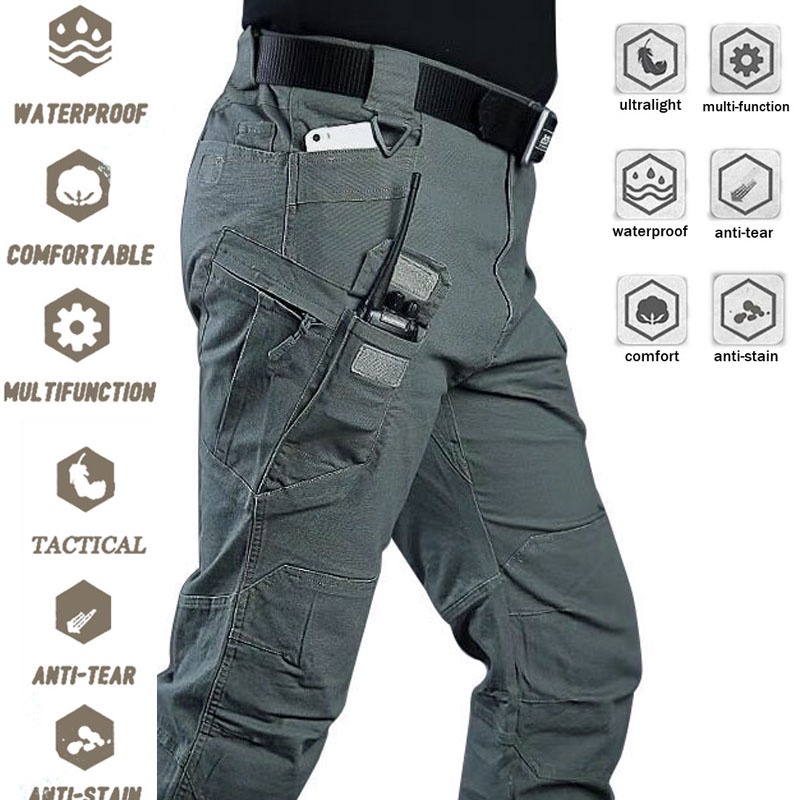 High Quality New IX7 Men's Waterproof Tactical Pants Users Outside