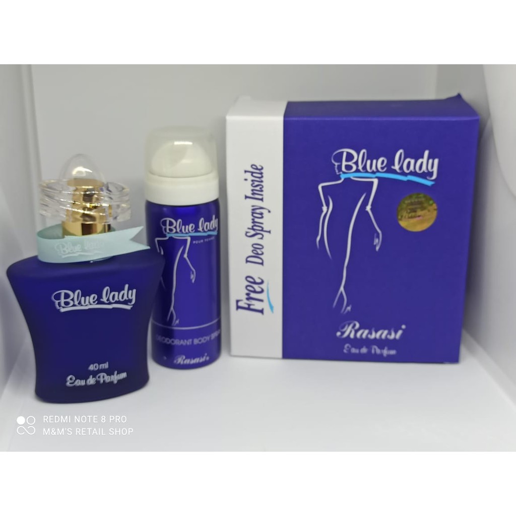 Rasasi BLUE LADY Perfume with Free Deo Spray 40ml Shopee Philippines