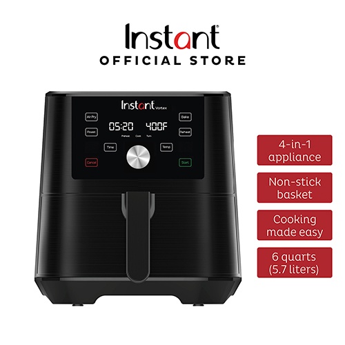 Original Instant Vortex 4in1 MultiFunctional Smart Air Fryer Black