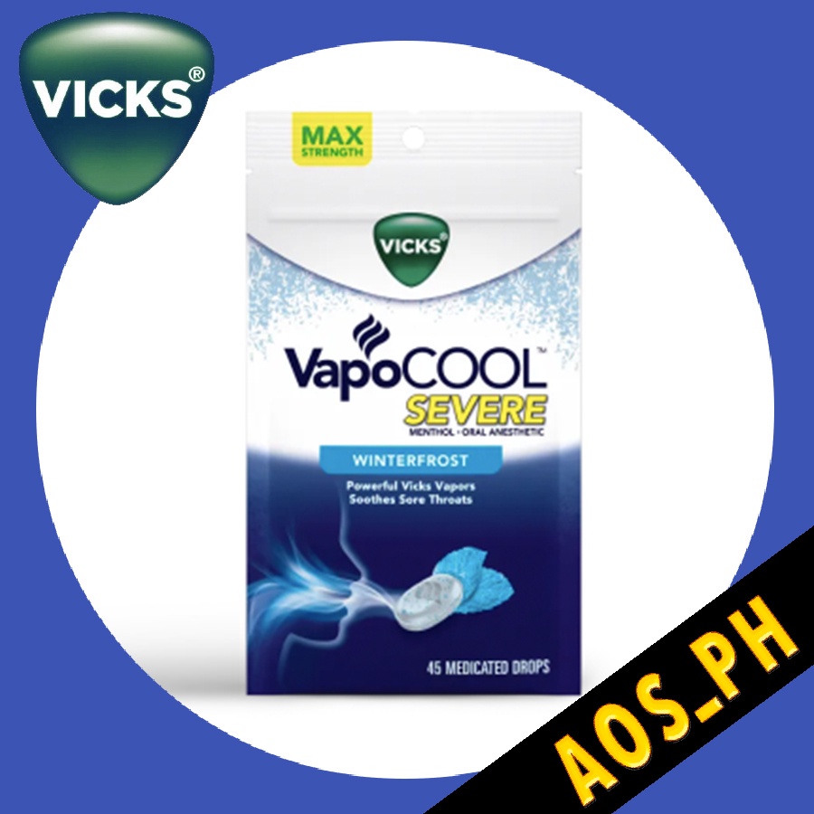 Vicks Vapocool Severe Max Strength Sore Throat Medicated Drops Shopee