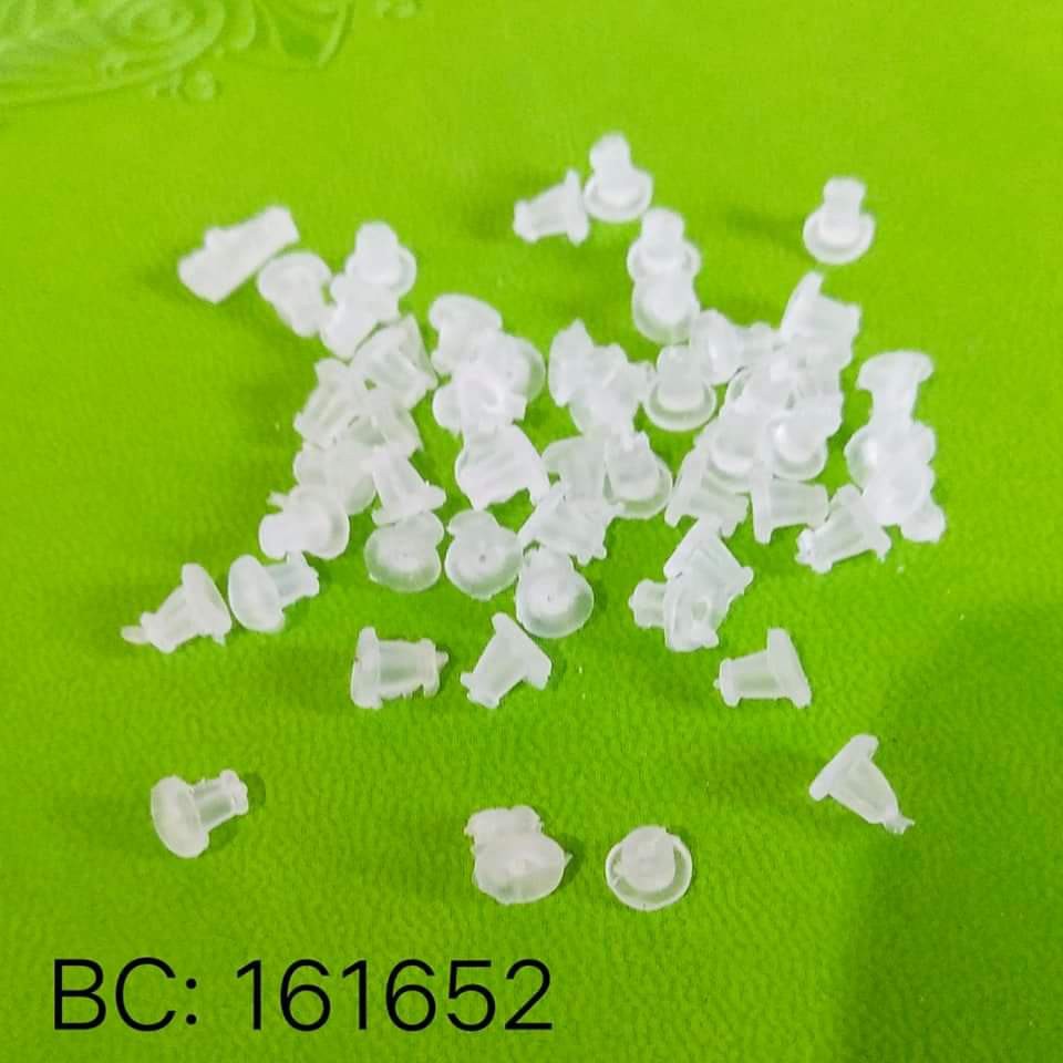 Rubber earring studs 100s Rubber nuts Earring locks Rubber knots