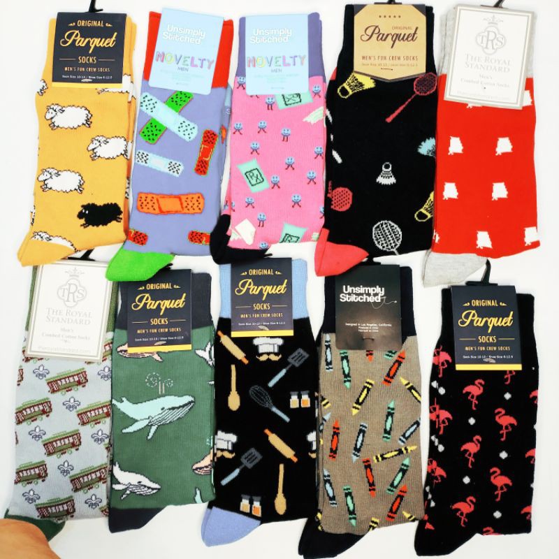 Men's Fun Crew Socks Iconic Socks Shopee Philippines