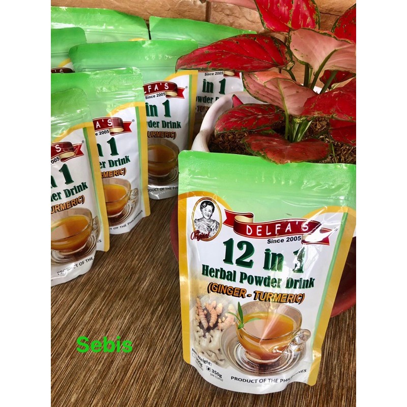 Delfas 12 in 1 Herbal Powder Drink Ginger Turmeric Shopee Philippines