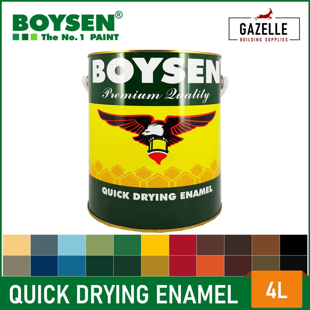 Boysen Quick Dry Drying Enamel Flatwall Metal Primer QDE Red Oxide 4L