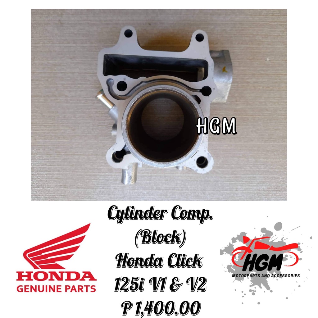 CYLINDER COMP. (BLOCK) HONDA CLICK 125i V1&V2 (12100KZR600) Shopee