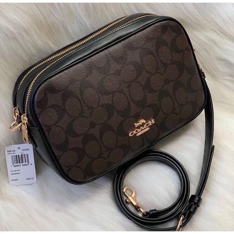 Coach Jes Crossbody in Signature Dark Brown Shopee Philippines