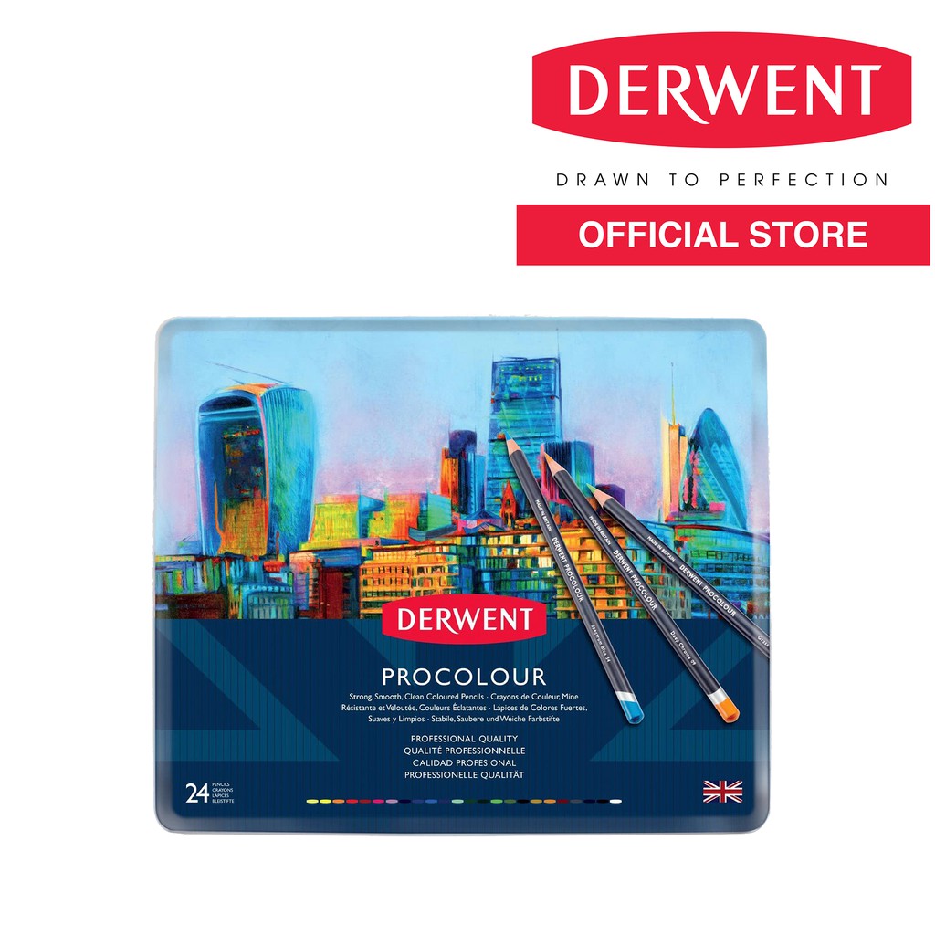 DERWENT Procolour Coloured Pencils 24 Colors (2302506) Shopee Philippines