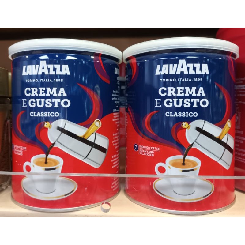 Lavazza Crema E Gusto Ground Coffee Blend, Espresso Dark Roast, 250g