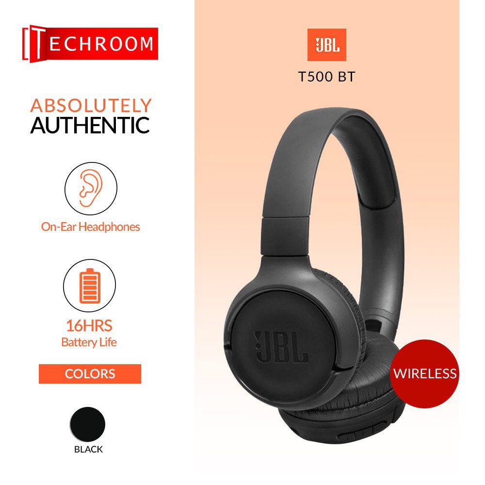 Harman JBL T500BT OnEar Wireless Bluetooth Headphones Signature