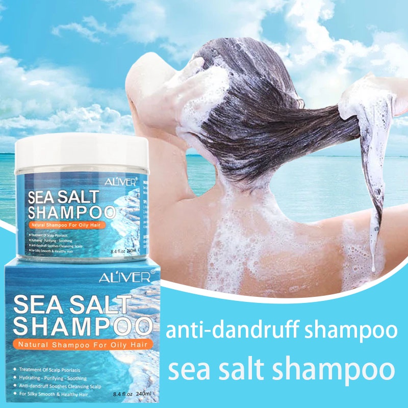 ALIVER Sea Salt Shampoo Anti Dandruff For Scalp Itching Psoriasis Hair