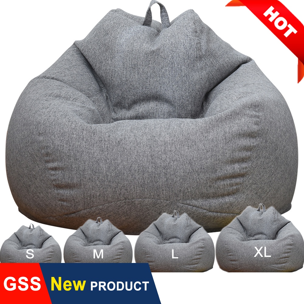 OTAUTAU No Stuffed Big XXL Bean Bag Chair Giant Beanbag Pouf Sofa Bed