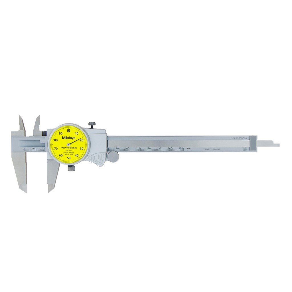 Mitutoyo 505732 Dial Caliper 0150 mm, 0,01 mm, 1 mm / rev Shopee